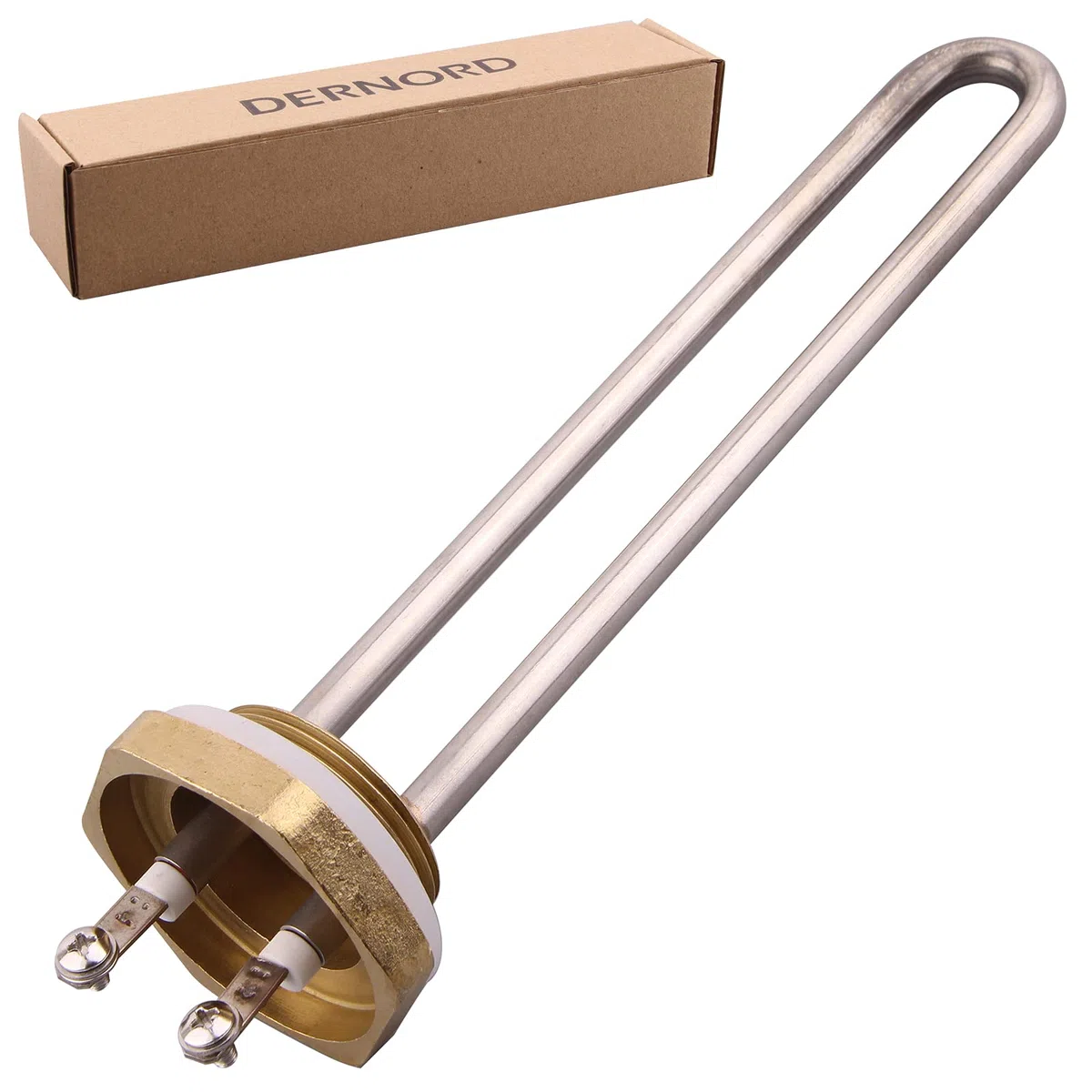 DERNORD Elemento calentador de agua de 12 V, 200 W, 1,25 pulgadas, 42 mm, DN32, brida de cobre, pieza de repuesto