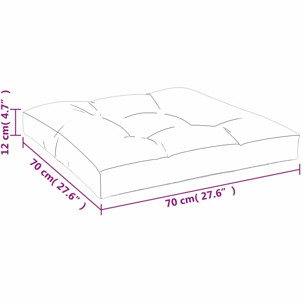 vidaXL Cojín para sofá de palets de Tela Antracita 70x70x12 cm