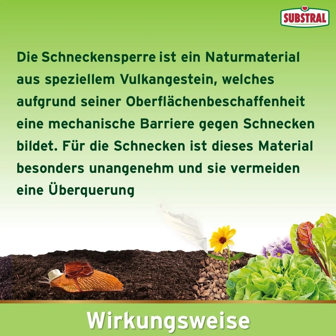 Naturen Bio - Barrera para Caracoles (Resistente a la Lluvia, granulado de Lava Especial para Proteger Caracoles en el jardín, Protege Plantas Ornamentales, Verduras y Frutas, 2,3 kg)