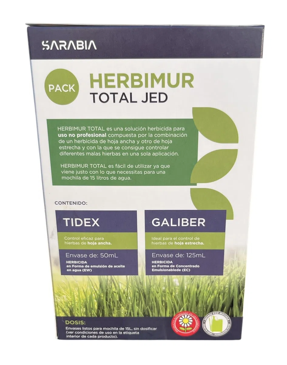 Herbicida total Tidex + Galiber para 15 litros. Herbicida sistémico de mayor eficacia que glifosato. Herbimur