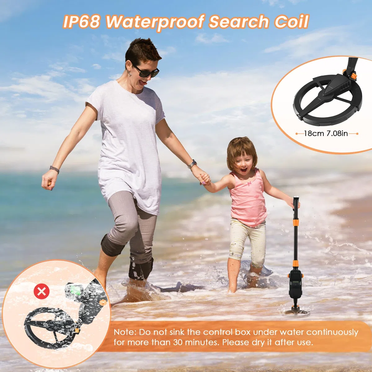 Detector de Metales Niños, Sunowl Detector de Metales para Niños con Pantalla LCD e Indicación de Sonido, de Alta Sensibilidad con Bobina de Búsqueda para Búsqueda de Metale