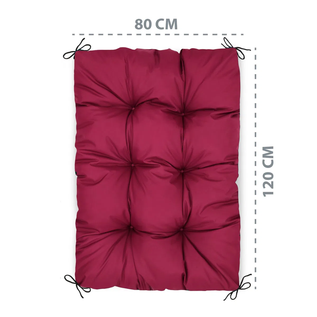 Amazinggirl Cojines para palets Exterior 120x40 cm - Cojín por Palet o Cojin jardín por Banco terraza balcón y Patio Almohada para Asiento en Jardin 120 x 40 Burdeos