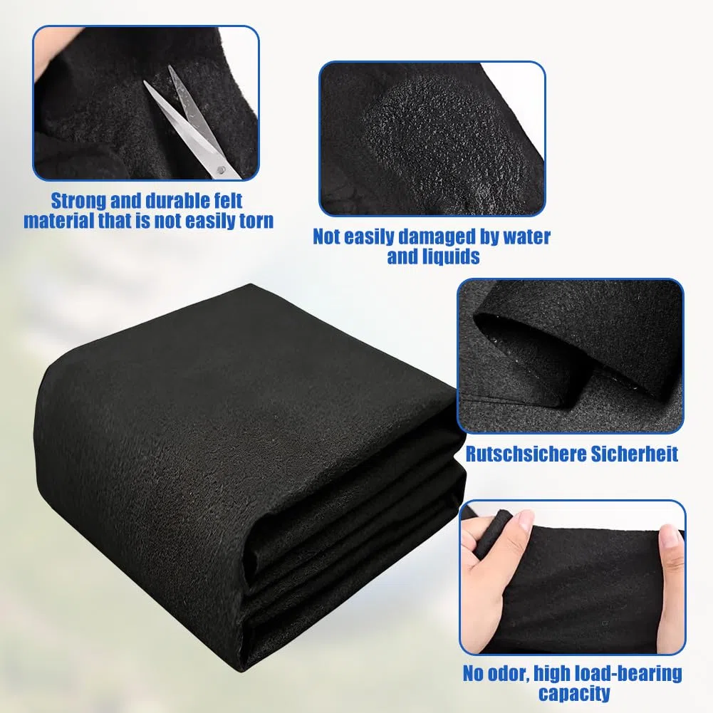 Base antideslizante redonda para piscina, para exteriores, lona de suelo precortada para piscinas de pie y jacuzzis, ideal para exteriores, prolonga la vida útil del revestimiento (370 cm de diámetro)