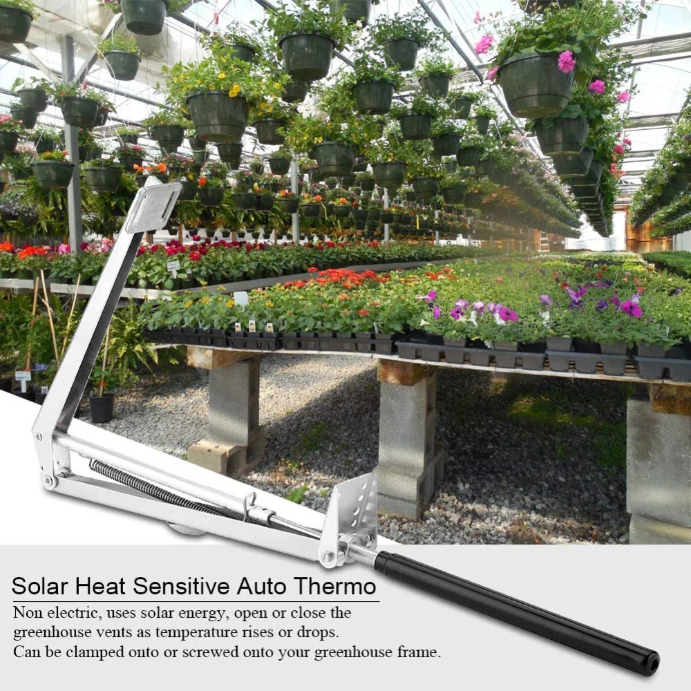 Abreventanas, abridor automático de ventilación de Resorte, Apertura automática de Invernadero, abridor de Ventanas para tragaluz de Techo, para Invernadero pequeño jardín