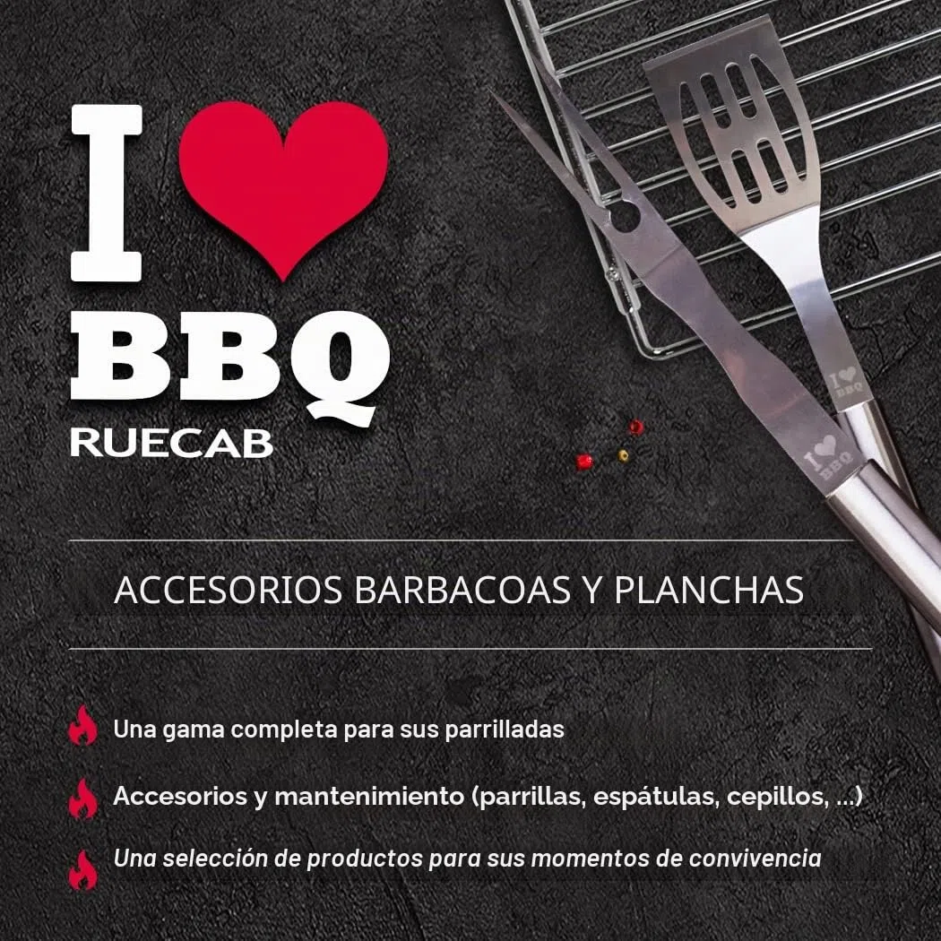 ruecab 1086 rejilla de barbacoa doble sobre patas acero inoxidable mango madera plata 30 x 40 cm