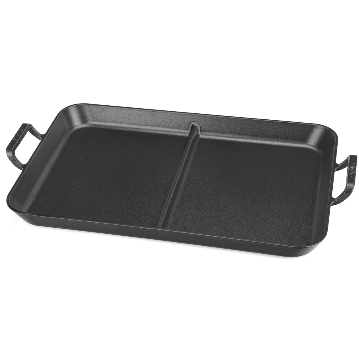 Onlyfire Plancha de Hierro Fundido para Inducción y Gas | 52x34cm Plancha con Revestimiento Antiadherente | Parrilla para Reuniones Familiares | Doble Zona, Ideal para Cocinar Carne y Verdura