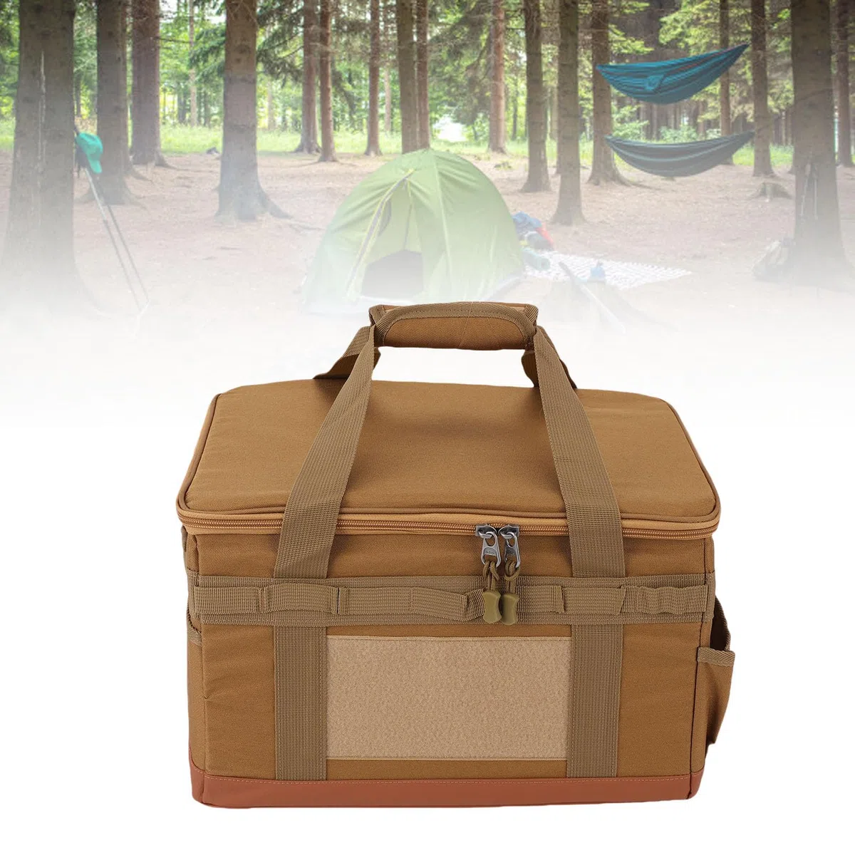 Fockety Bolsa de Almacenamiento para Acampar, Gran Capacidad 30L Organizador de Bolsas para Barbacoa y Picnic Diseño Duro Plegable Organizador de Maletero Bolsas Tácticas Multiusos