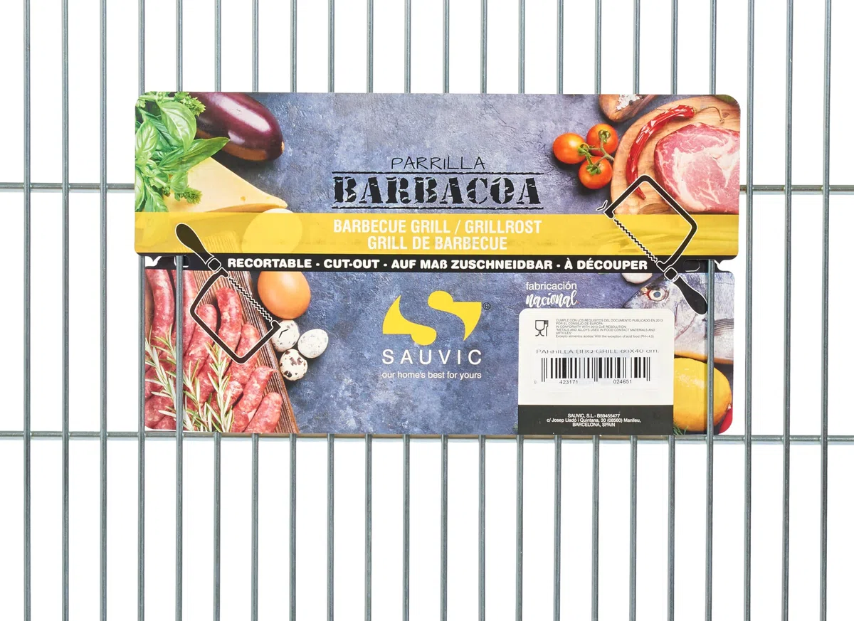 Sauvic 02450 - Parrilla Barbacoa zincada, con Patas, 55 x 40 cm