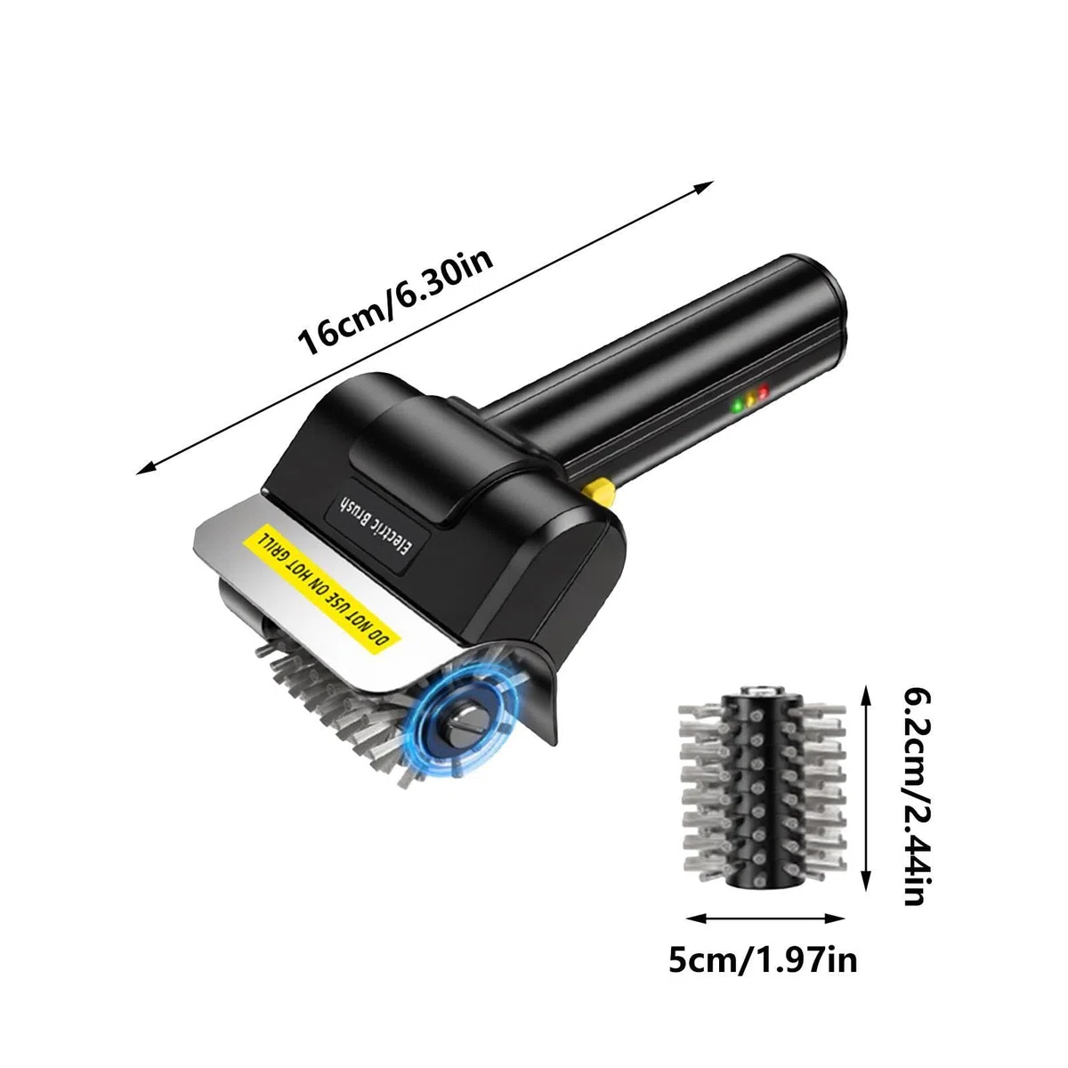 Cepillo eléctrico Parrilla | Limpiador Parrilla eléctrico Mejorado 2026 | Cepillos Recargables Parrillas Barbacoa cerdas Alambre | Accesorios automáticos Impermeables Limpiador BBQ para Aire Libres