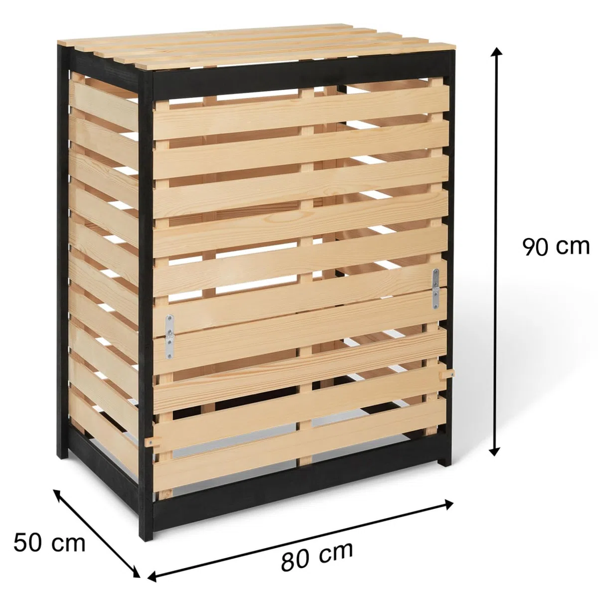 IDMarket - Cubo para residuos orgánicos en madera 360L