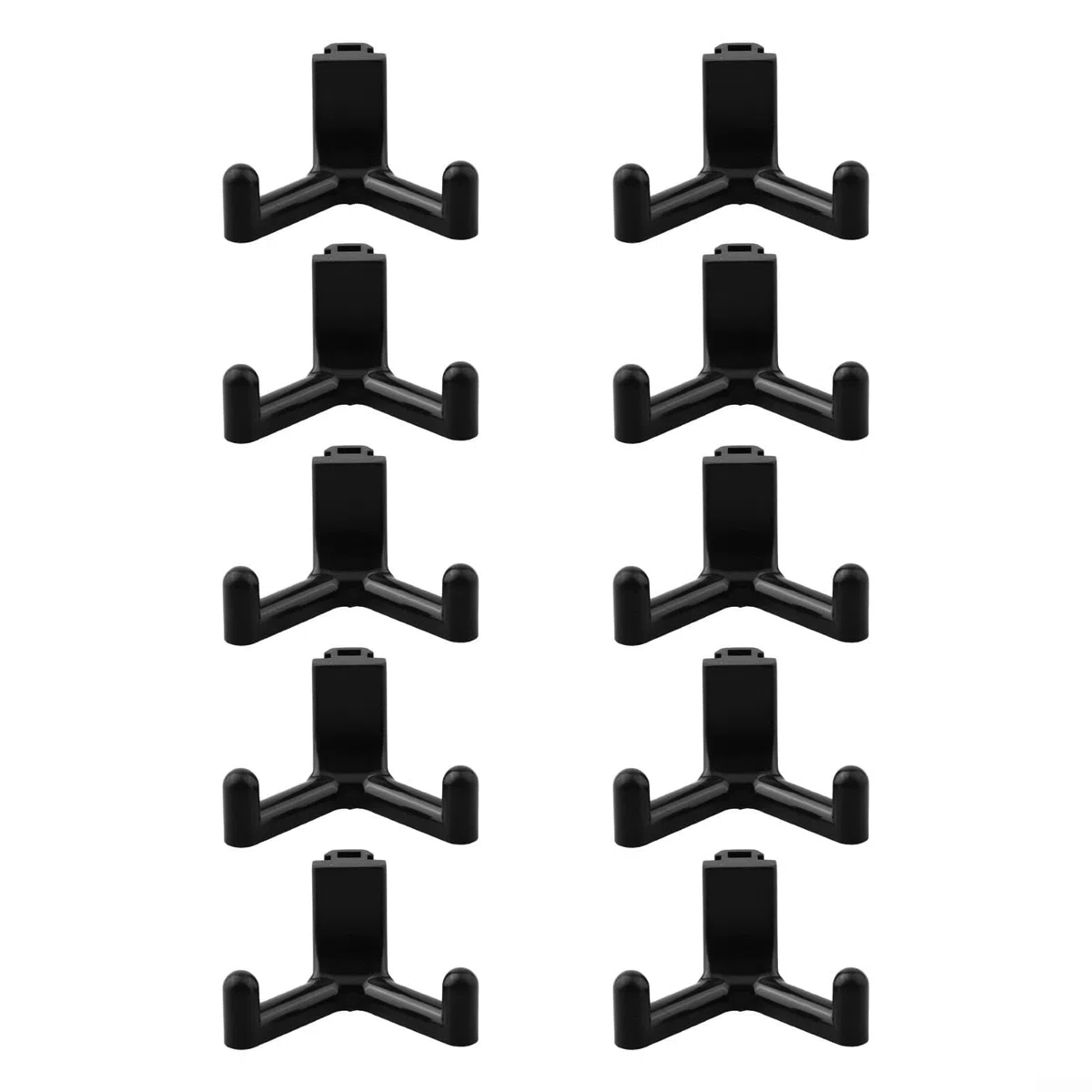Ganchos para herramientas de cobertizo, ABS para almacenamiento de plástico, ganchos en J, herramientas de organización de revestimiento vertical, cobertizo de almacenamiento de jardín (10