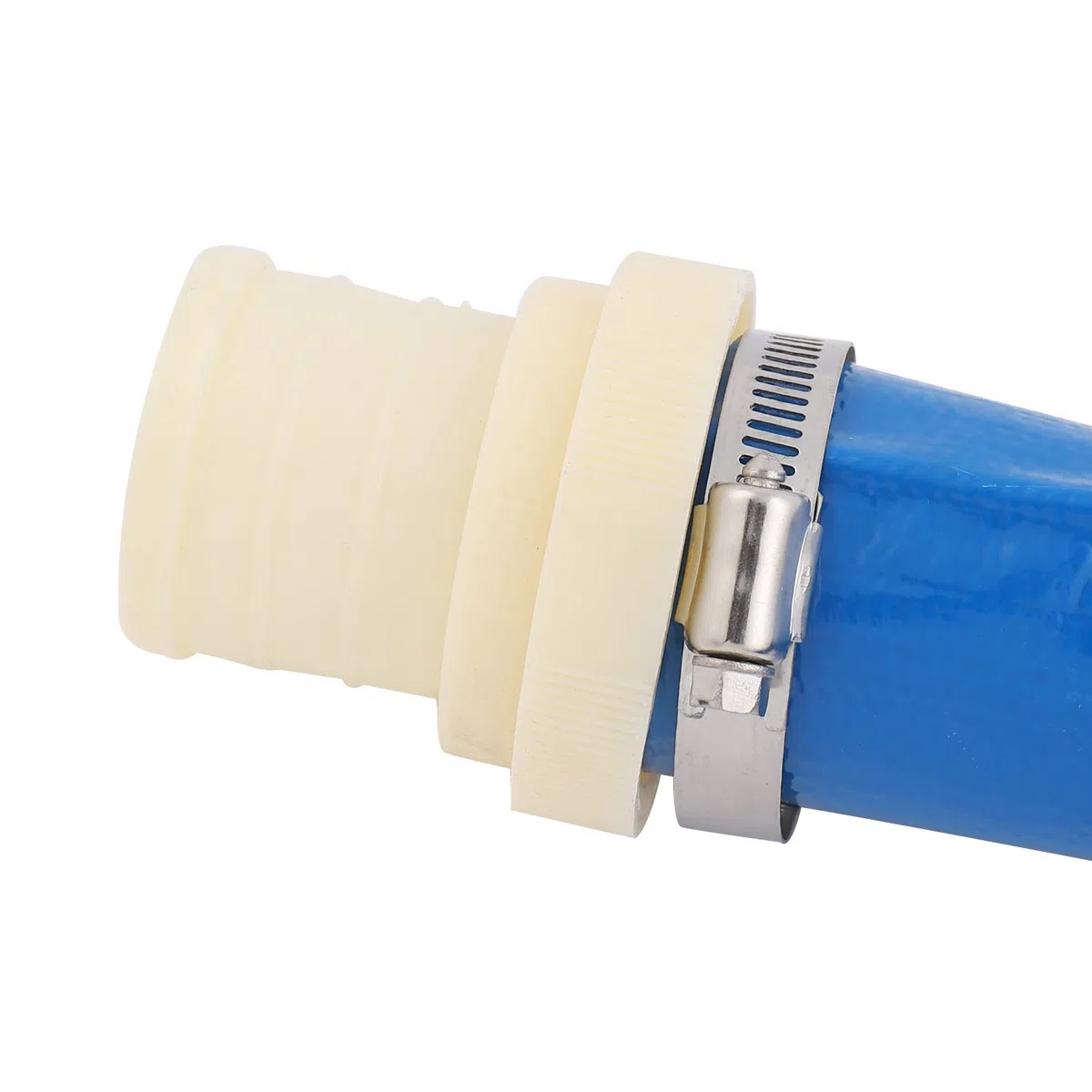KATSU Manguera Plana para Descarga de Agua 20 m x 50 mm, con 2 Clips y Conector, Se Adapta a Bombas de Agua Sumergibles y Otras para Drenar Estanques, Riego de Jardines, Piscinas, Azul 664465