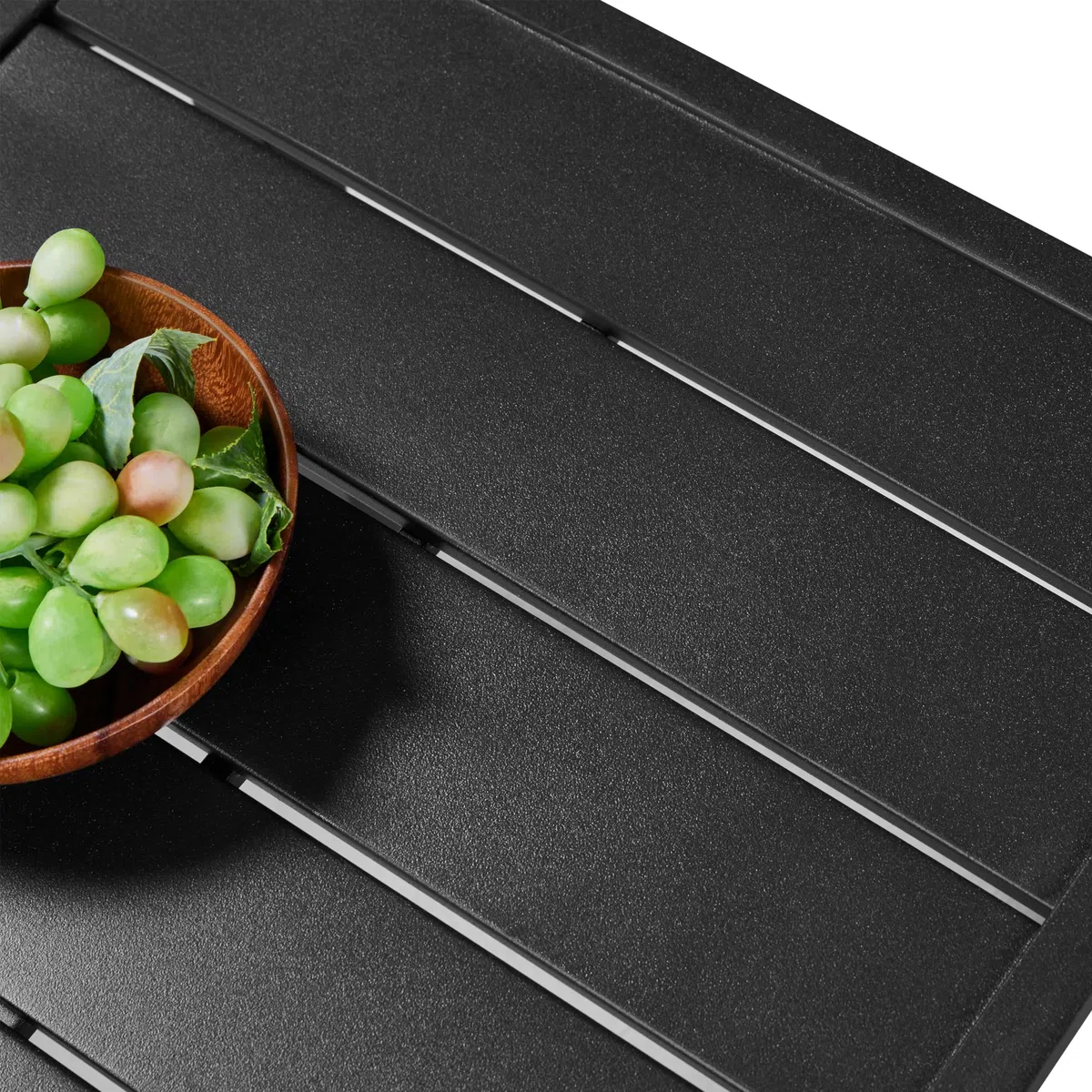 Yaheetech Mesa de Comedor Jardín Auxiliar Exterior Cuadrada Metal Mesa de Café Resistente Mesa Auxiliar Outdoor 45X45X45,5 cm para Terraza Patio Balcón Color Negro