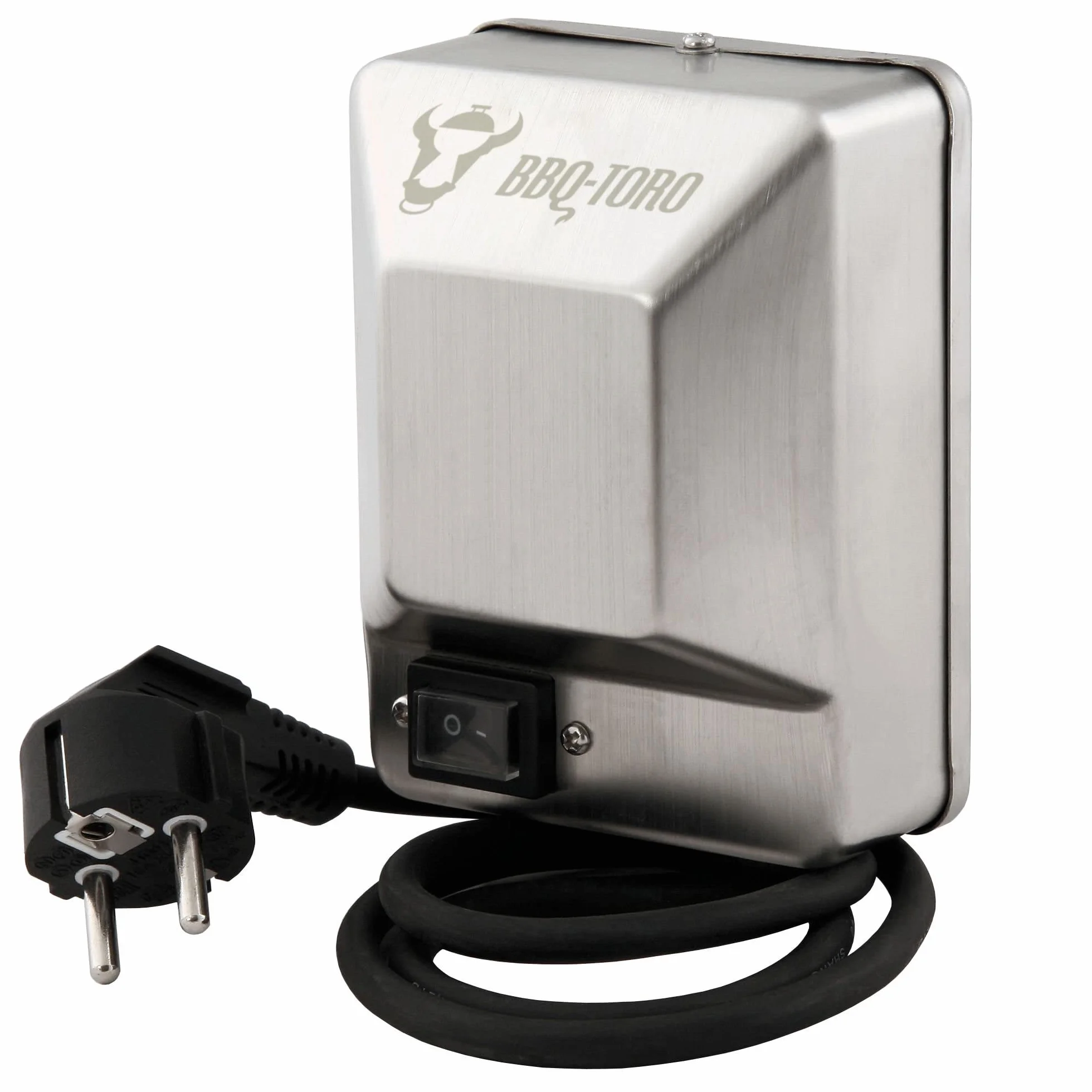 BBQ-Toro Motor de Acero Inoxidable para Brochetas de Parrilla | 220-240V | Carga hasta 10 kg | Motor Giratorio para Asador, Barbacoa, Shish Kebab