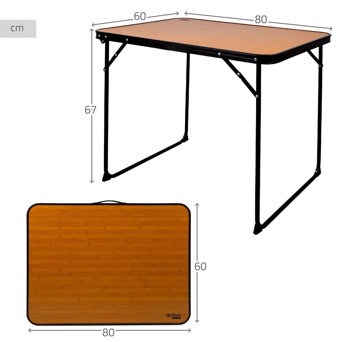 Aktive Mesa Plegable, Iron + PE + Fabric