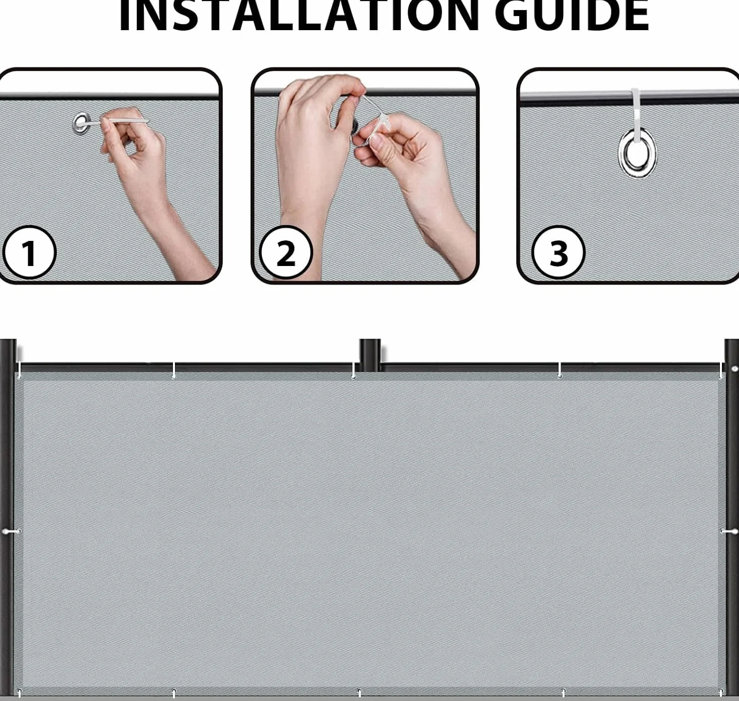 Pantalla para Balcón 60 x 450 cm Resistiente Al Viento y Polvo Cubierta para Valla de Balcón Valla de Privacidad para Balcón, Terraza y Jardín, Verde Oscuro