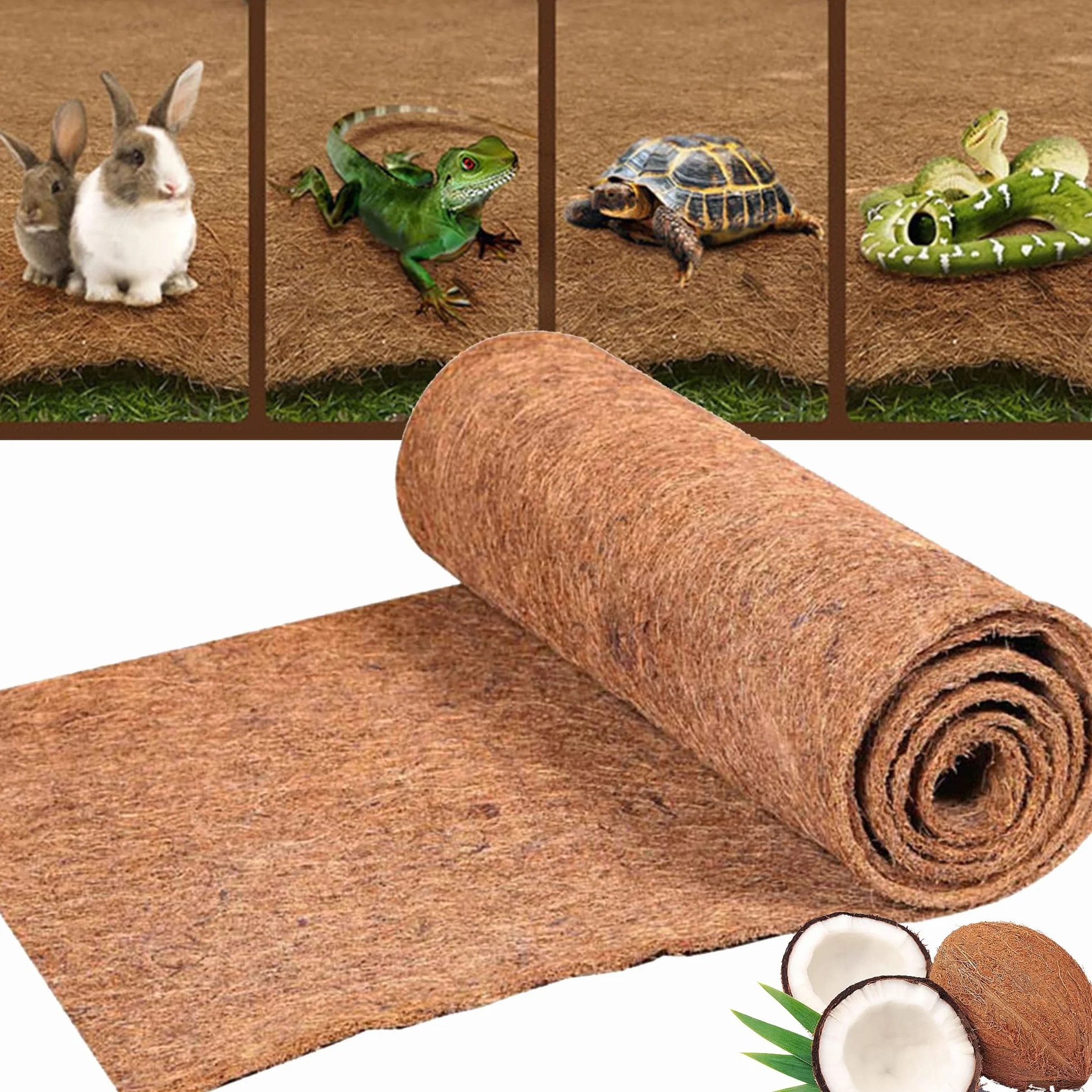 Rollo De Forro De Coco Para Macetas, Forro Para Cestas Colgantes, Forro De Coco Para Macetas, Esteras Petri De Fibra De Coco, Caja Para Cestas Colgantes, 50cm x 200cm/1.64ft x 6.56ft