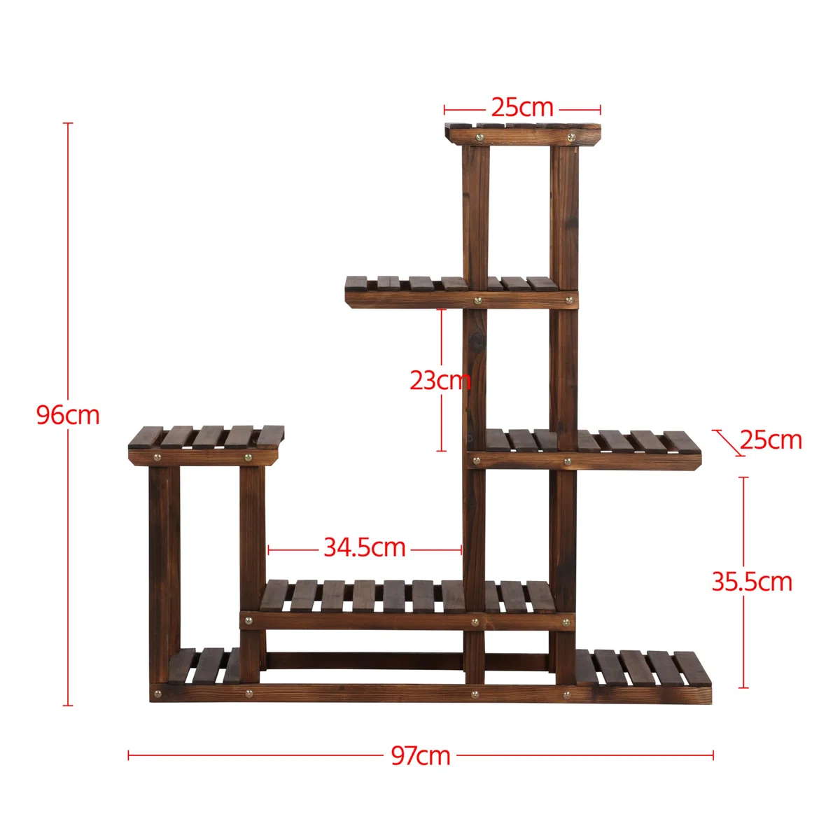 Yaheetech Estanteria para Plantas de Madera para 12-13 Plantas Soporte Plantas Interior/Exterior Soporte de Macetas Estante Decorativa de Escalera de Macetas para Jardín Salón Balcón