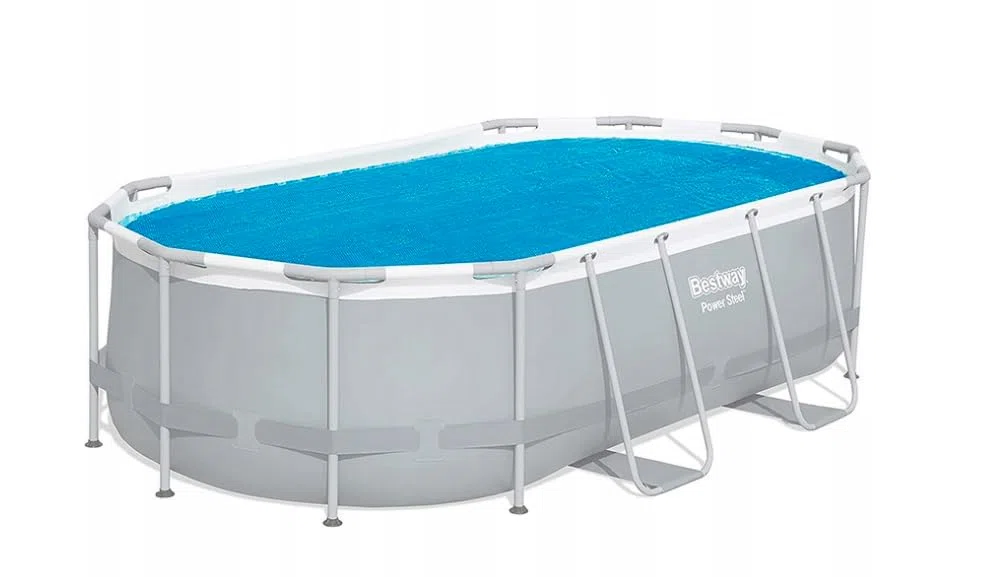 Manta solar para Ovalpool 503 x 274 cm Sheepmania Warmer 150 micras | Lona solar para Bestway, Intex | Aislamiento térmico, ahorro de energía