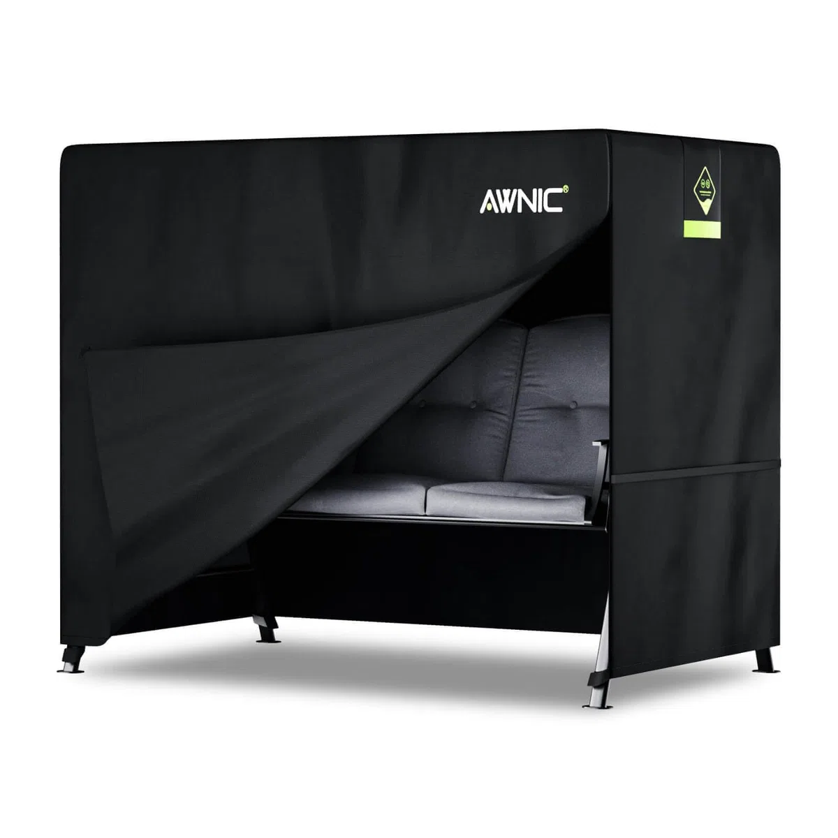 AWNIC Funda Columpio Jardin Exterior 2 Plazas Impermeable, Resistente a los Rayos UV y al Desgarro Funda Balancin de Jardin 420D Poliéster 175x125x160cm