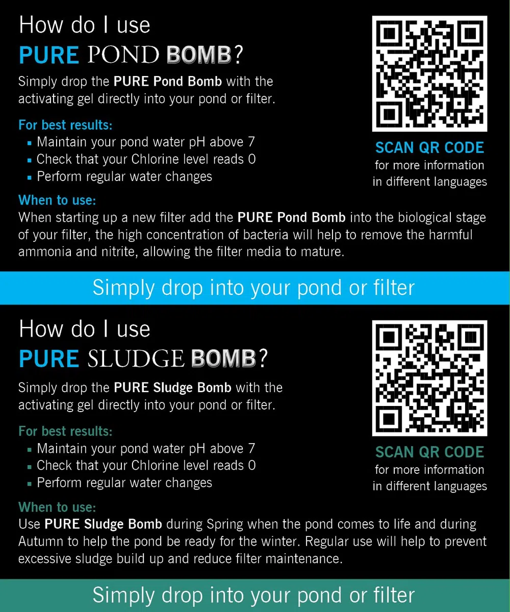 Evolution Aqua Pure Duo Pack - Bomba de estanque y bomba de lodo para estanque, tratamiento de agua transparente, removedor de lodos de estanque, paquete económico Duo ofrece un tratamiento natural