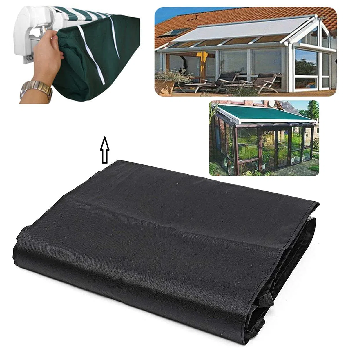 Cubierta Protectora para Toldo de Patio al Aire Libre, Retráctil, Antipolvo e Impermeable (5)