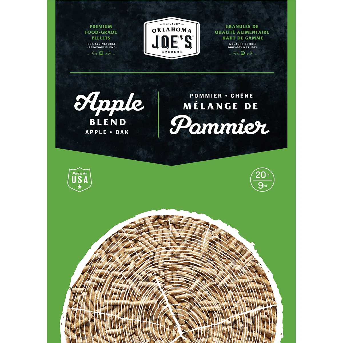 Oklahoma Joe's Pellets de madera de manzana, bolsa de 20 libras - 2778407