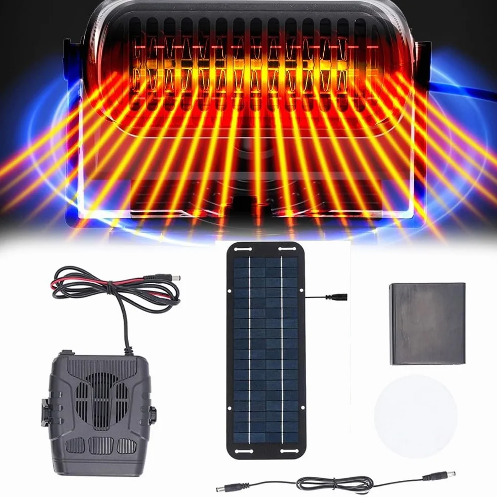 Calentador de panel solar Plus, calentadores de invernadero, calentador de panel solar, calentador solar portátil con doble USB, calentador de panel solar para calefacción en seco, calentador de
