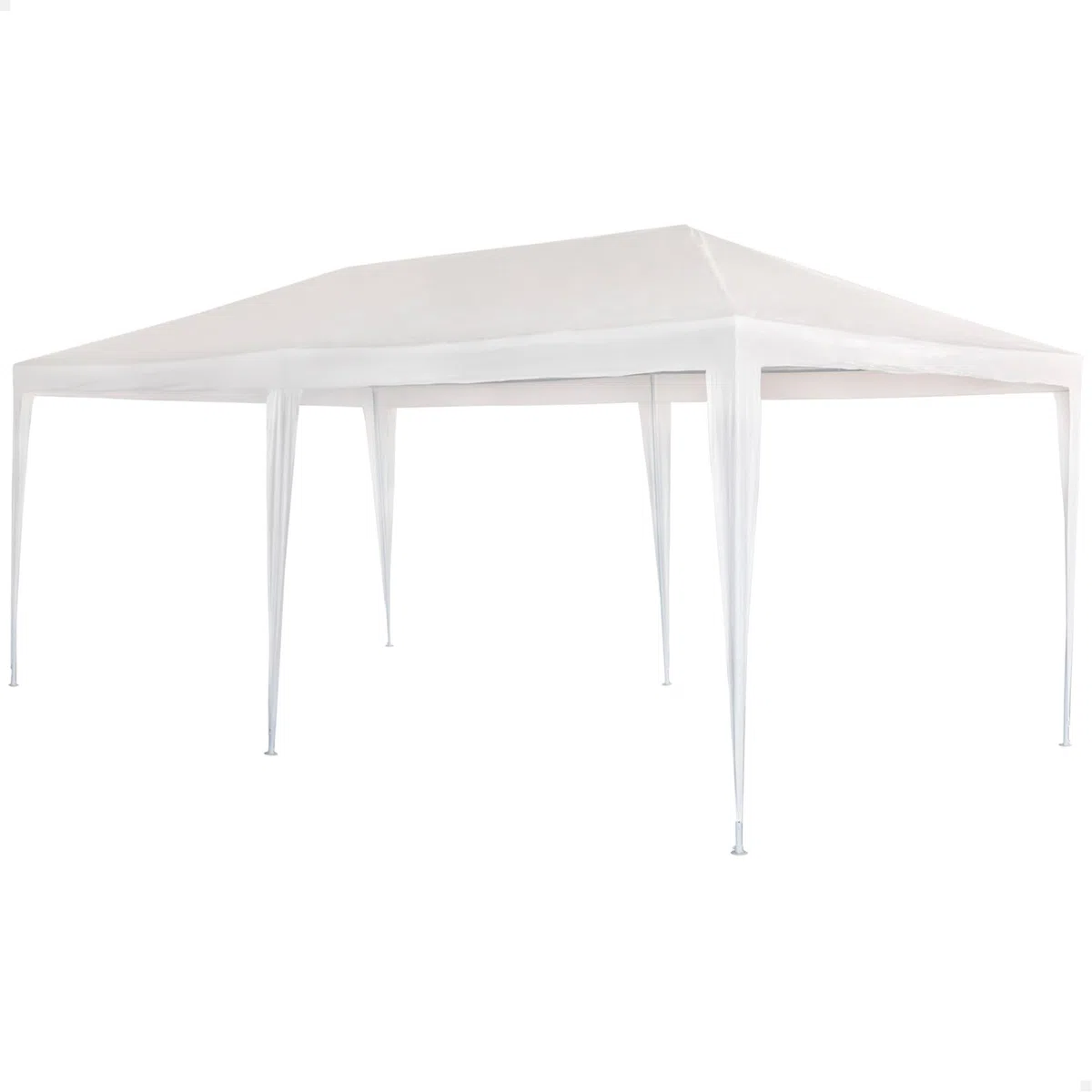 AKTIVE Garden 53992 - Cenador de Plástico Blanco 300 x 600 x 255 cm con Tubos de Acero