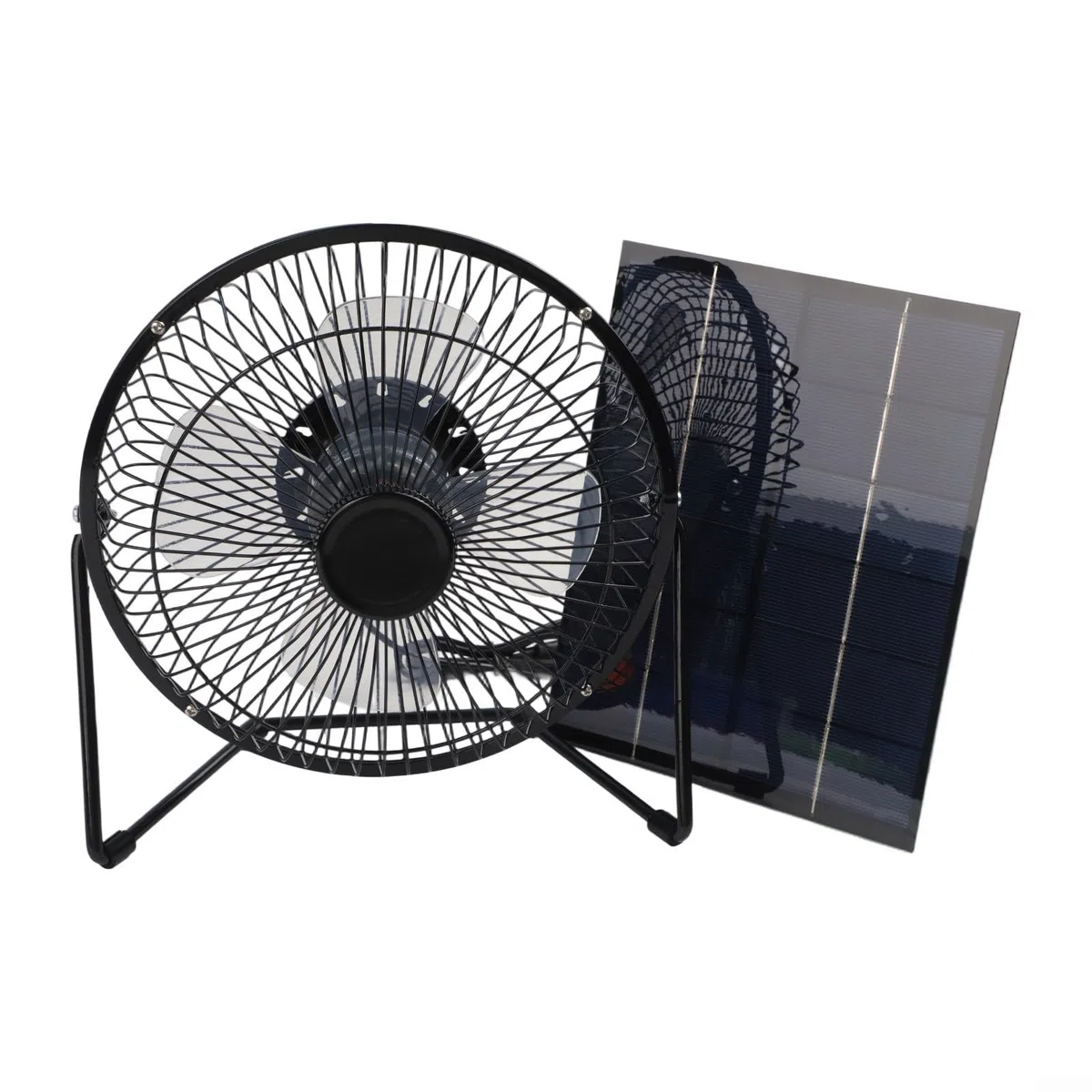 Kit de ventilador de panel solar, 5,2 W 6 V policristalino para ventilador USB de 8 pulgadas para pequeños gallineros, invernaderos, cobertizos y casas de mascotas