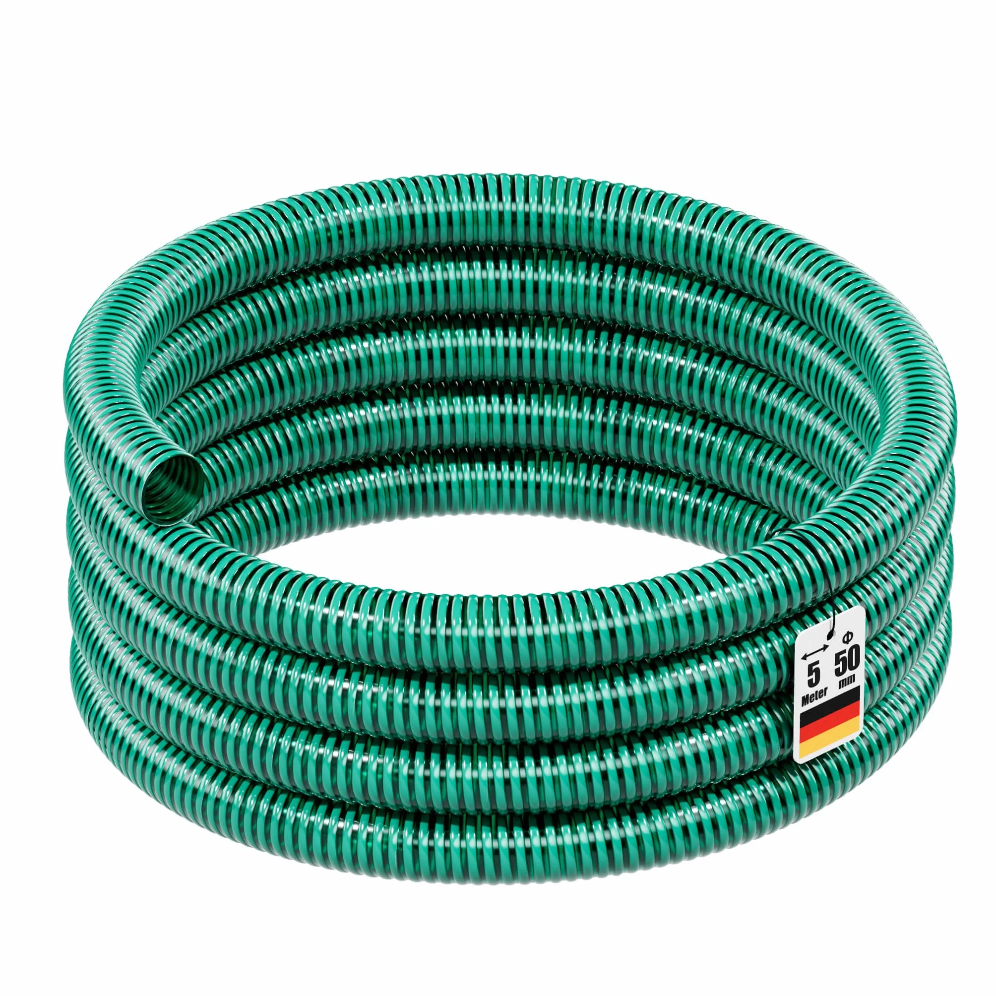 5m Manguera de estanque manguera en espiral 50mm (2") tubo flexible