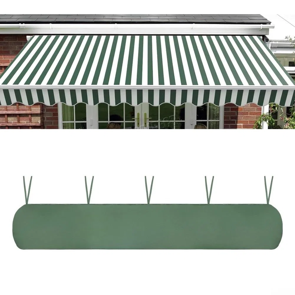 Cubierta para toldo de patio, 210D, impermeable, para jardín, exterior, terraza, retráctil, persiana, cubierta protectora para el sol, color verde (4 m)