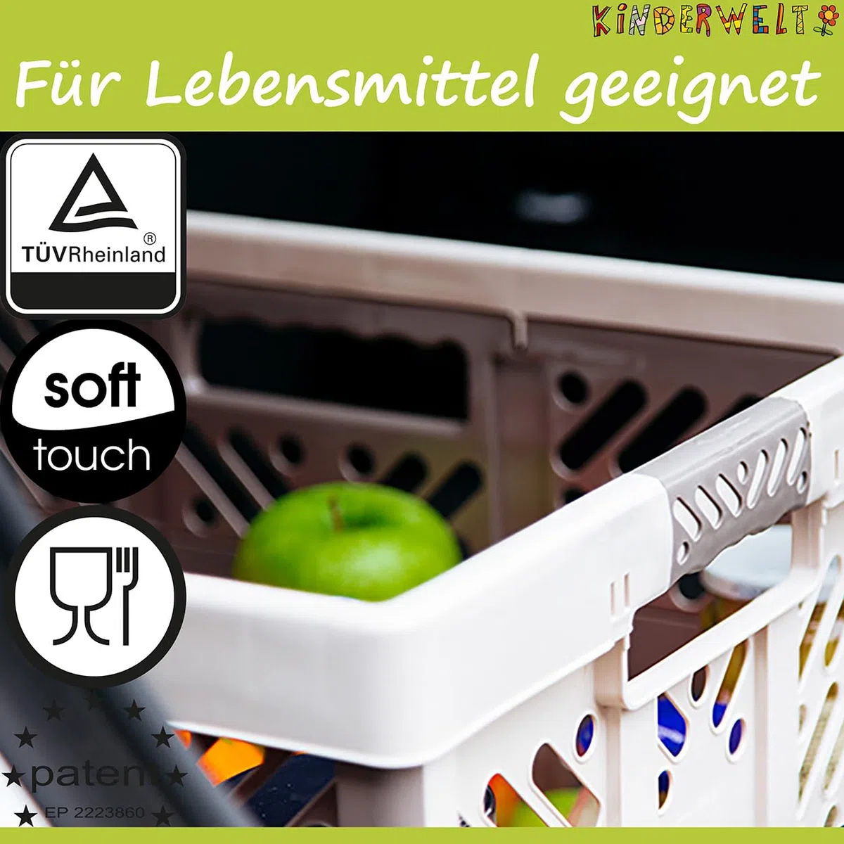 KiNDERWELT 2 x Caja plegable robusta profesional 45 L hasta 50 kg - Caja, cesta, contenedor para almacenamiento, transporte - azul
