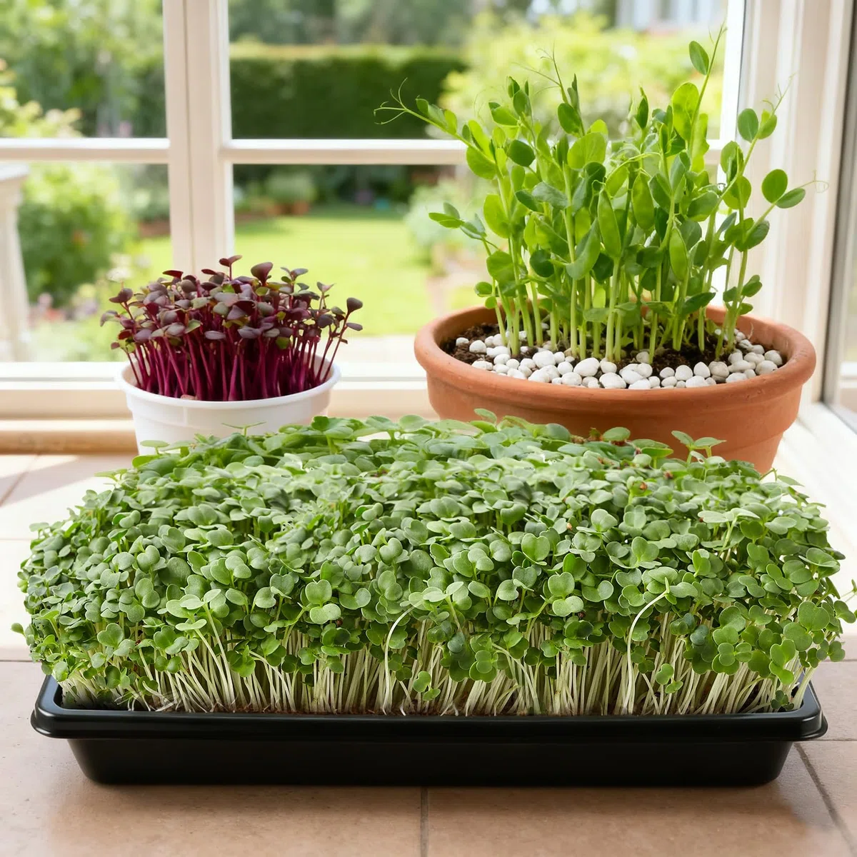 JMIATRY 12 Unidades Semilleros de Germinacion Sin Agujeros Negro 39x29x6,5 cm Bandeja Semillero de Cultivo PS para Plantas y Semillas, Jardineria Interior
