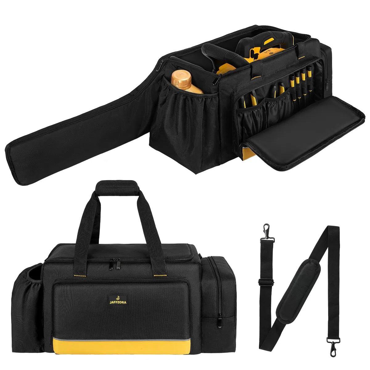 Bolsa de almacenamiento para motosierra, impermeable, plegable, compatible con Greenworks, Dewalt, EGO Power+ 35/40/45 cm y motosierras inalámbricas, color negro (solo bolsa)