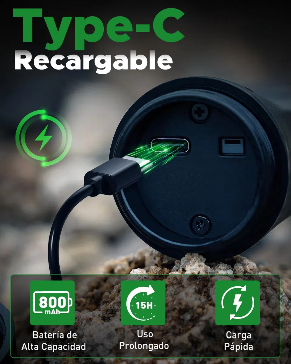 Hazlewolke Pinpointer Detector de Metales - Recargable - Completamente Impermeable, con un Solo Clic para Eliminar Interferencias, Accesorios de Localizador de Precisión para Adultos y Niños