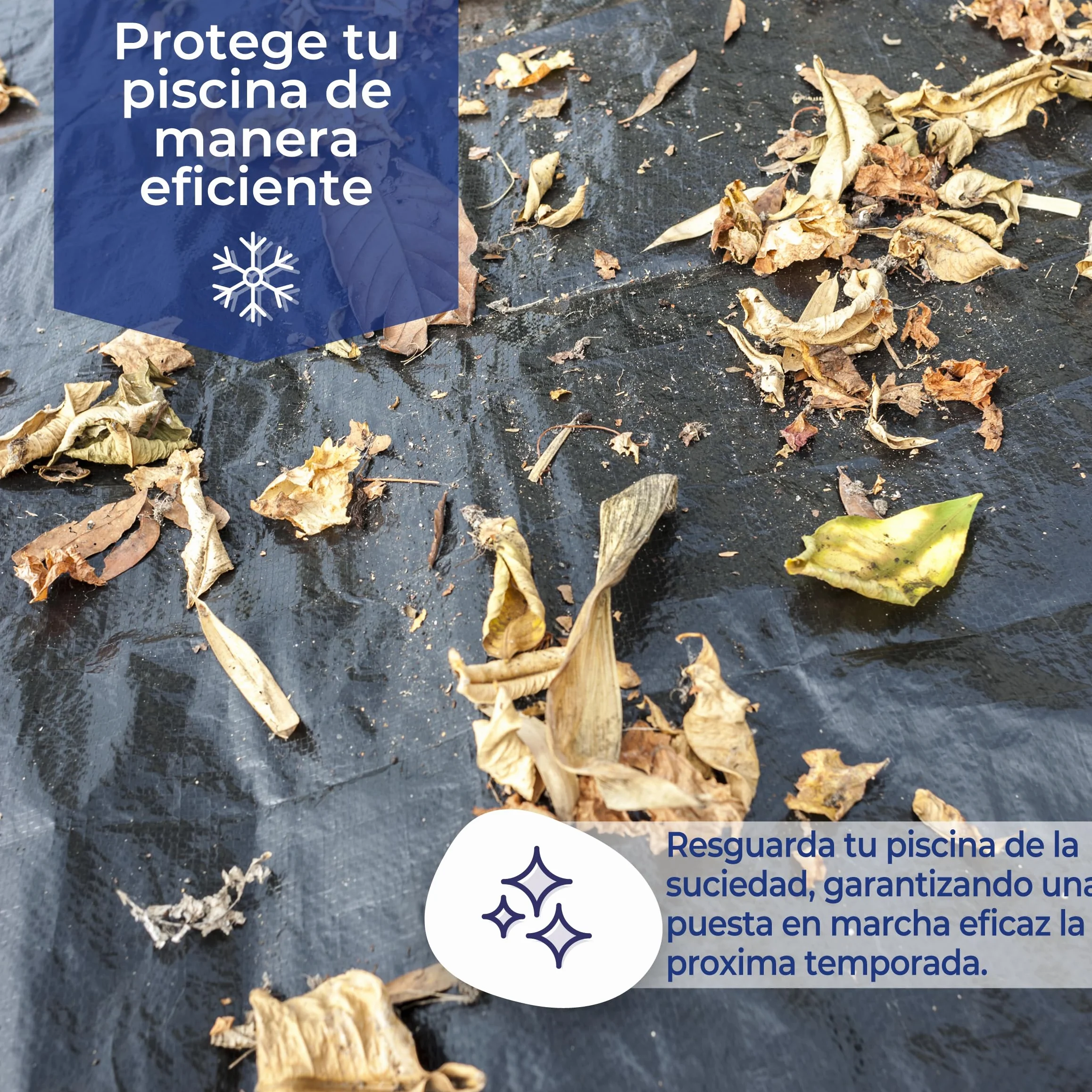 Gre CIPR241 - Cubierta de Invierno para Piscinas Redondas de 240 cm de diámetro, 120 g/m2, Cobertor de Piscina para Proteger el Agua de la Piscina