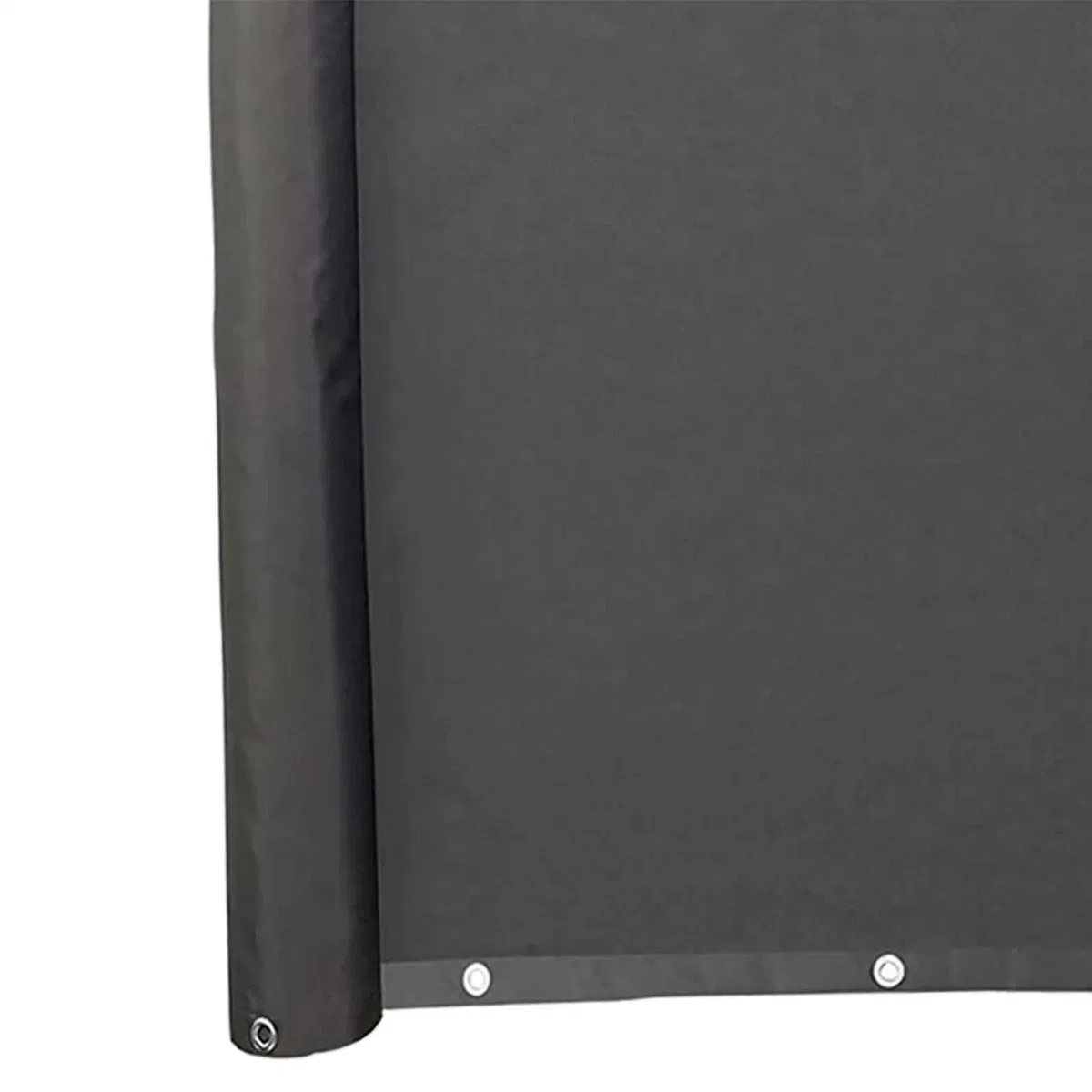 Toldo Lateral Retráctil Parabrisas con Bridas de 2,7 x 9,84 pies for barandilla de Piscina y balcón(Black)