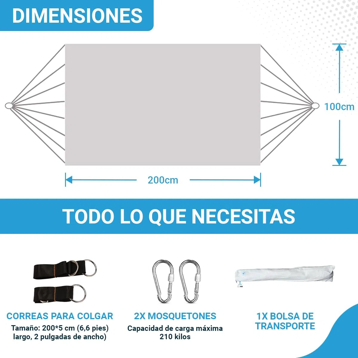 Fleau Goods Luxe Hamaca con Varilla - Elegante Franja - 100% Algodón - Cómodo - Incluye Material para Colgar y Bolsa de Transporte - 100 x 200 cm