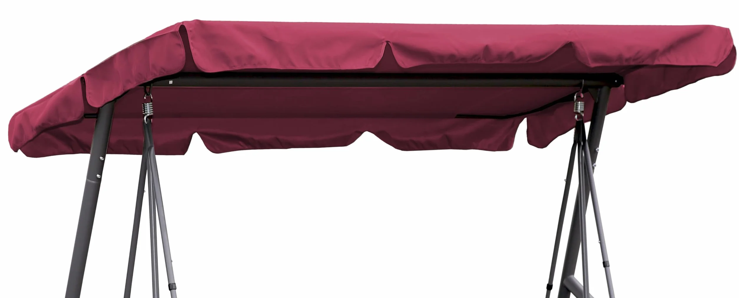 QUICK STAR Techo Columpio 200 x 145 cm Burdeos Impermeable | Funda Repuesto Balancin | Toldo de Reemplazo Universal UV 50 | Cubierta para Columpio de Jardín de 3 Plazas