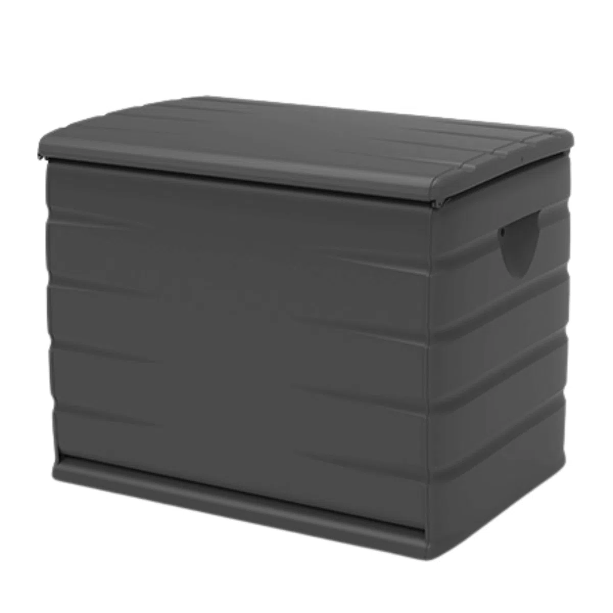 Miroytengo Baúl de Almacenaje para Jardín Capacidad 260L, Baúl de Resina, Terraza o Balcón Space-Saver Negro 80x61x53 cm