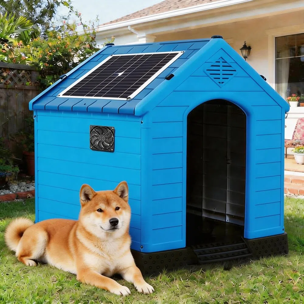Ventilador Solar, 12W Ventiladores Solares, IP65 Intemperie Ventilador con Placa Solar, Ventilador Placa Solar para Invernaderos, Cobertizos, Casetas para Mascotas, Gallineros, Ventilación