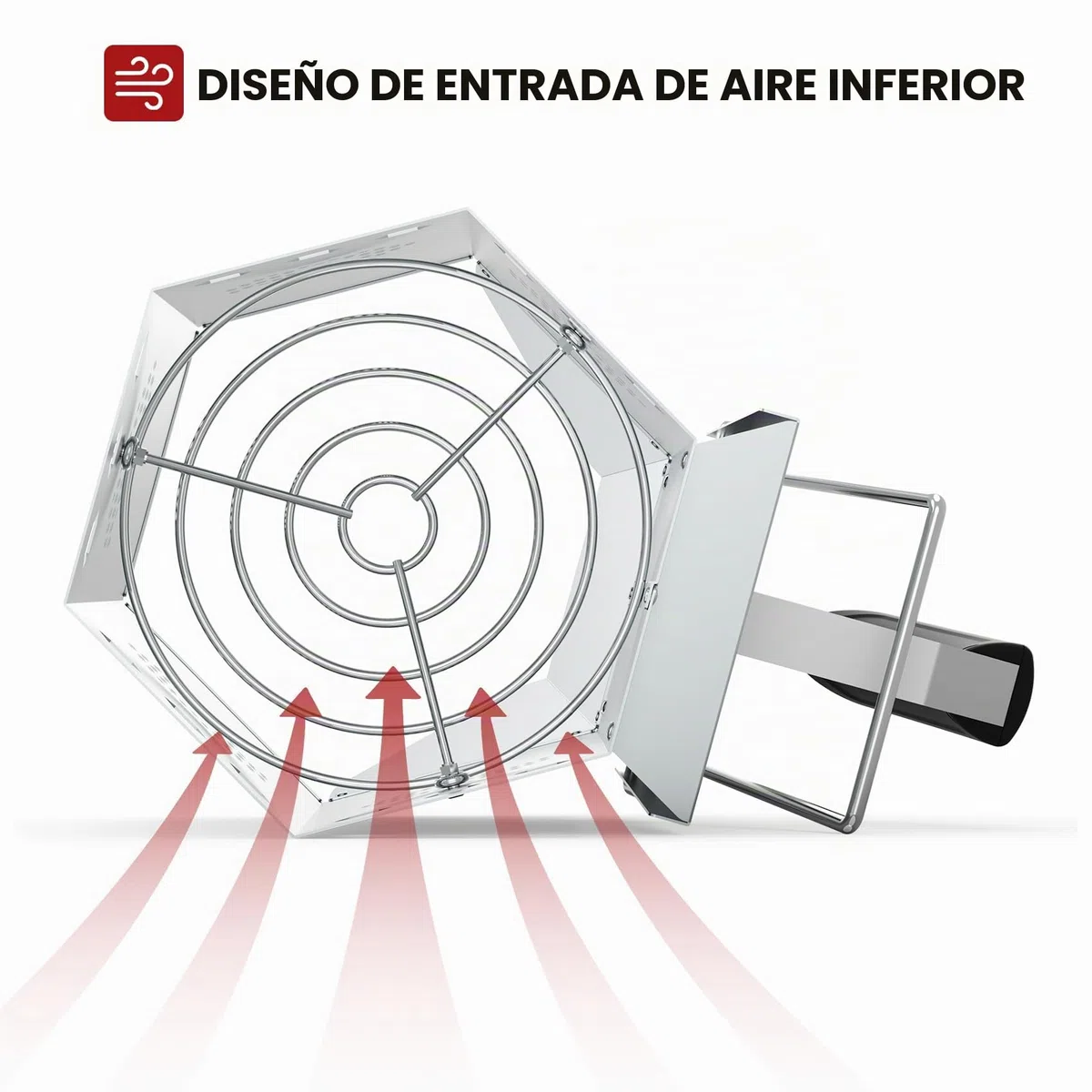 onlyfire Chimenea de Encendido, Arrancador de Chimenea para Barbacoa con Termoaislante y Asas Metálicas, Encendedor Rápido para Barbacoas y Parrillas de Carbón