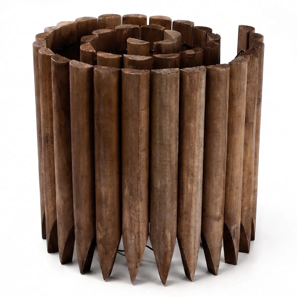 Valla de Madera para Exteriores, Engrosar Corta Valla de Madera borde 120 cm x 30 cm Acabado de Madera Quemada,valla Fronteriza Jardín de Abeto marrón oscuro jardín césped paisaje