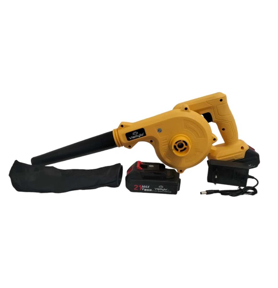 Soplador de aire para hojas, potente con 2 baterías de 3 amperios potencia 1500 w
