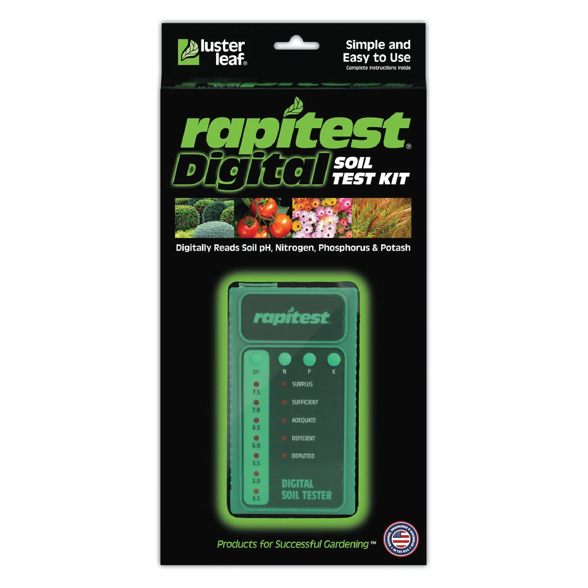 Luster Leaf 1605 Rapitest - Kit Digital de Prueba de Suelo