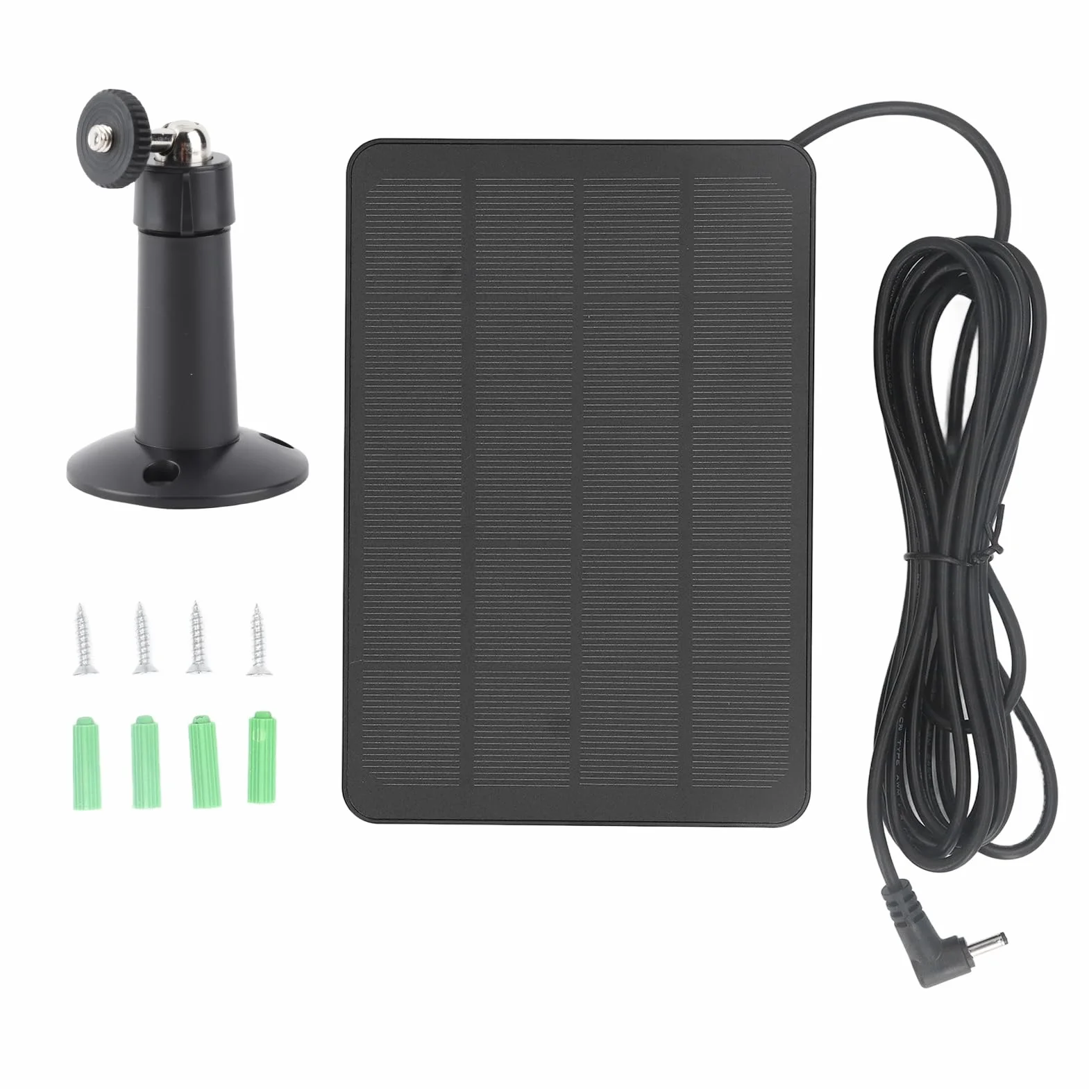 Cargador Solar de Anillo de 10W, Panel Solar de Anillo para una Leva de Palo, Cargador de Energía Solar Portátil IP65 Profesional Eficiente Profesional para la Leva del (CSP4W-DC-B)