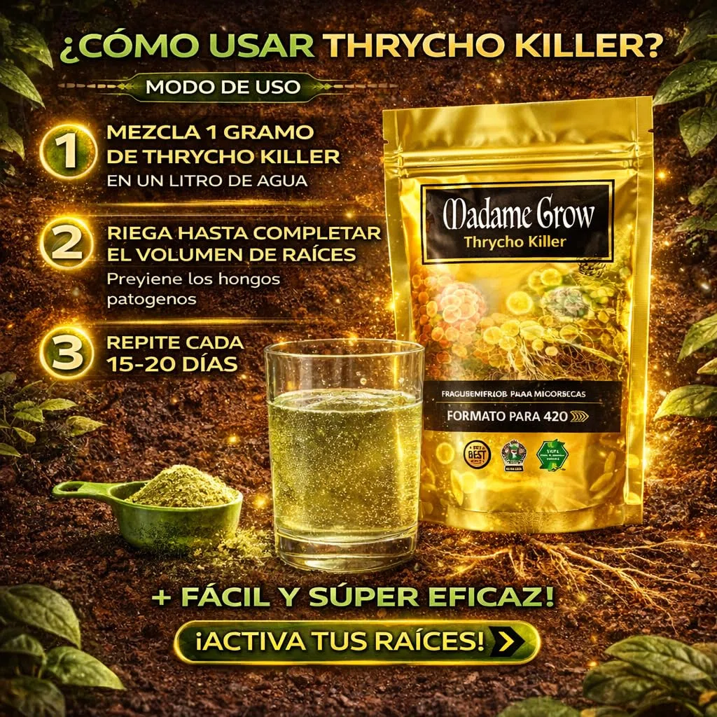 Thrycho Killer - Thricodermas para tu planta - Forma Micorrizas - Hongos beneficiosos coloniza el suelo de tu planta - Mejora el rendimiento y la absorción (50 gramos)