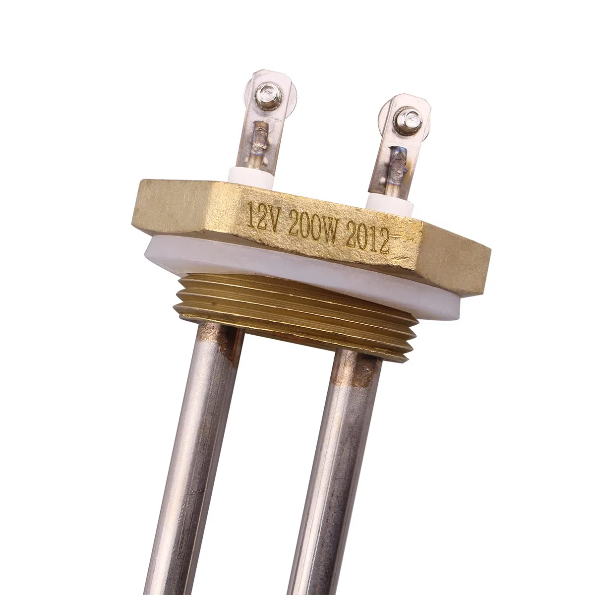 DERNORD Elemento calentador de agua de 12 V, 200 W, 1,25 pulgadas, 42 mm, DN32, brida de cobre, pieza de repuesto