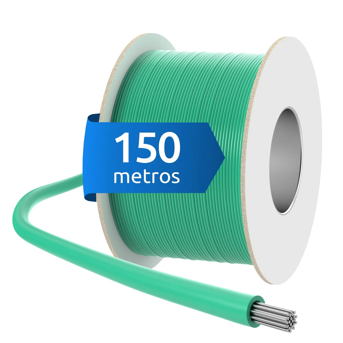 ECENCE Cable delimitador para Robot cortacésped - 150m - Ø3,4mm, Sección del Conductor 1,17mm² - universalmente Compatible con Gardena, Bosch, Husqvarna, Worx y más